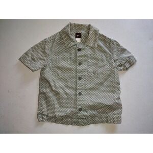 Tea collection boys blue‎ geometric button up shirt size 2